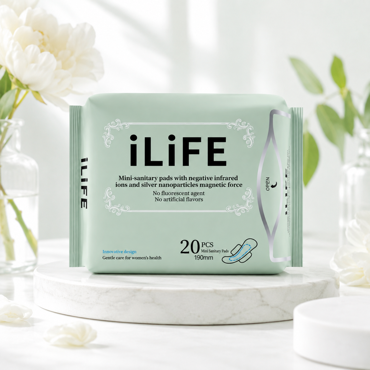 GREENLEAF iLiFE Мини-дневные гигиенические прокладки, 190 мм