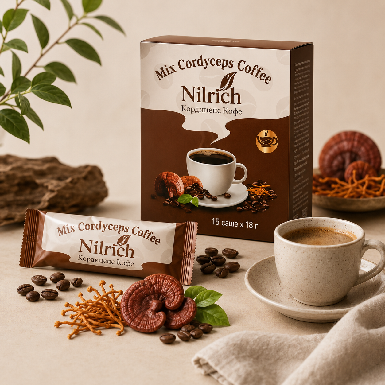 Nilrich Mix Cordyceps Coffee — кофе с кордицепсом и рейши