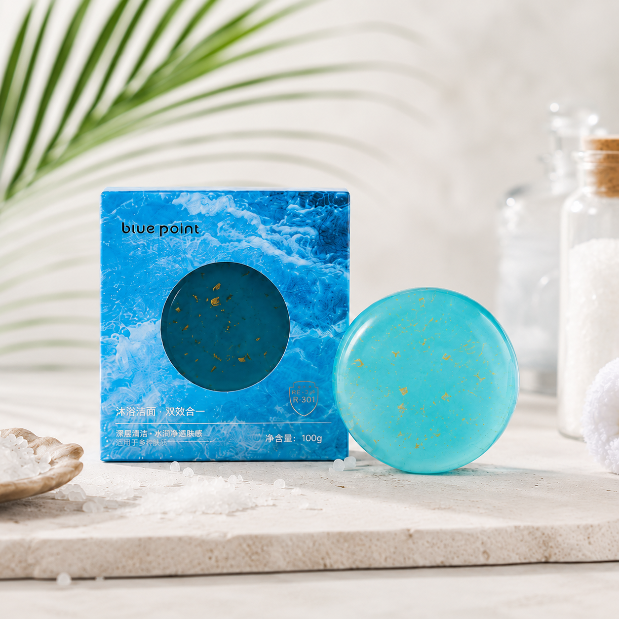 BLUE POINT Мягкое очищающее мыло с морской солью