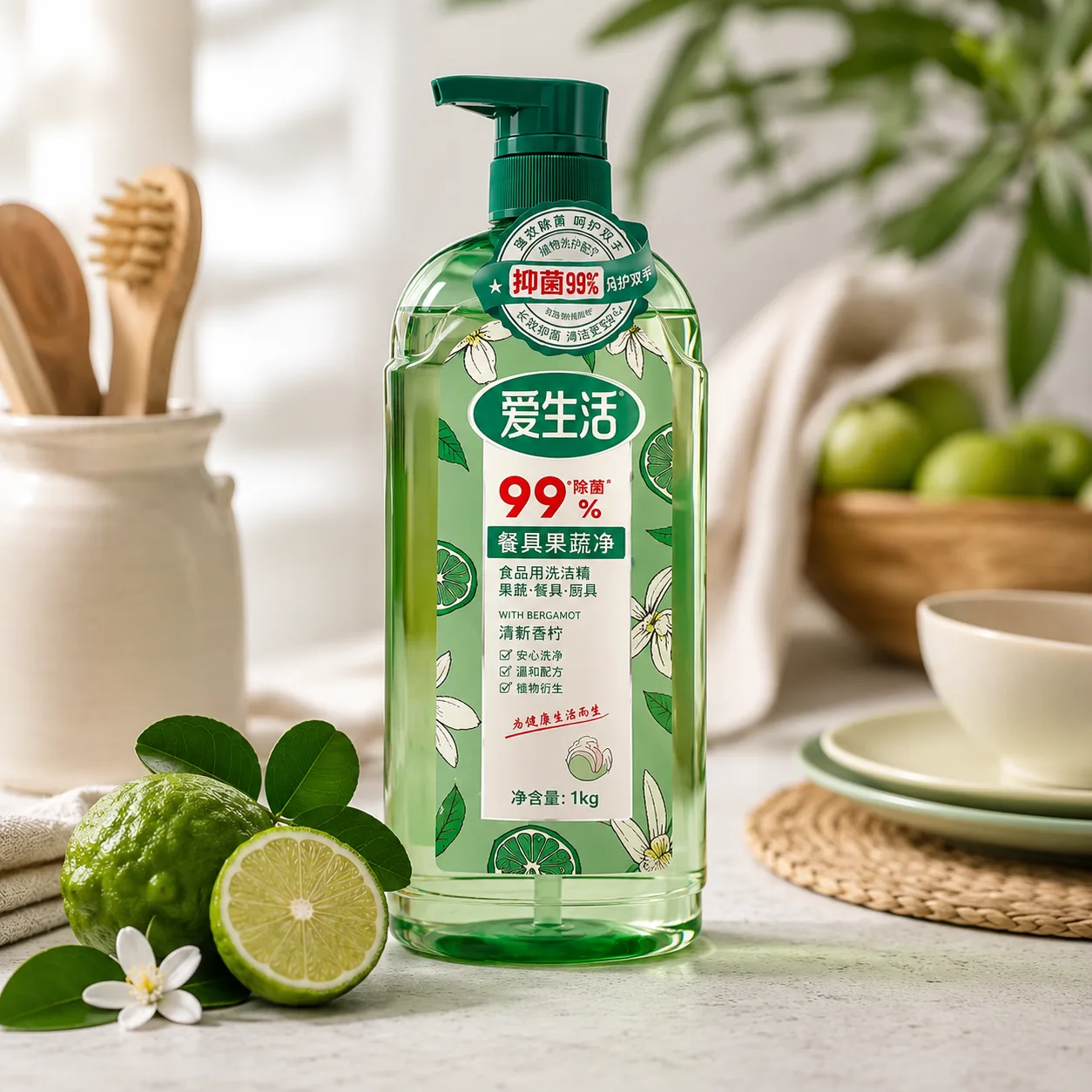 GREENLEAF iLiFE Концентрированное средство для мытья посуды, овощей и фруктов с бергамотом
